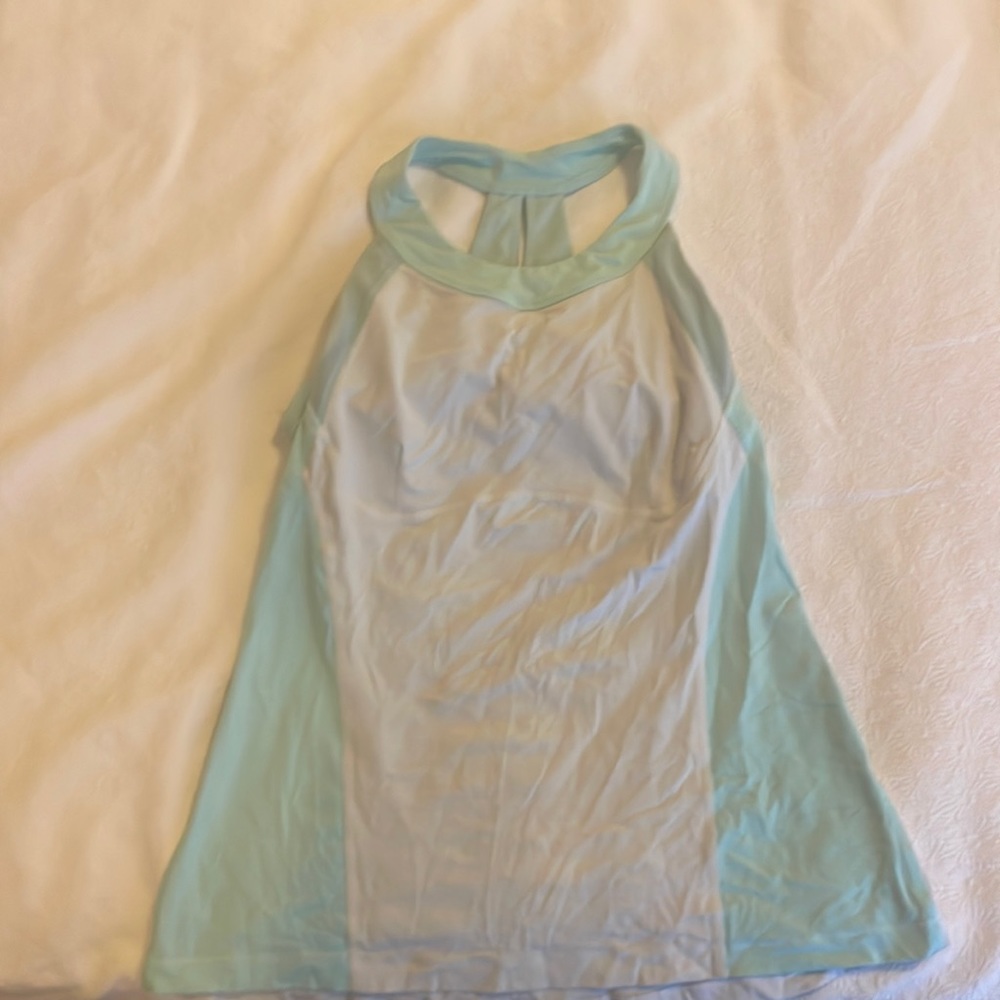 Blue and White Lululemon tank top